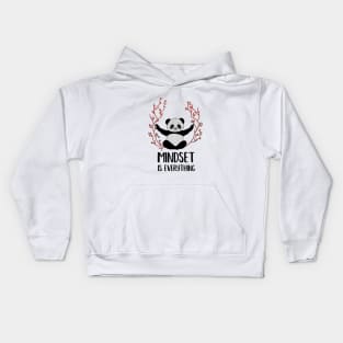 Panda Yoga, Meditation, Mindset Motivational Quote Kids Hoodie